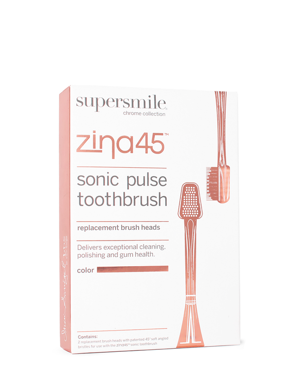 Zina45 Replacement Brush Heads - Rose Gold