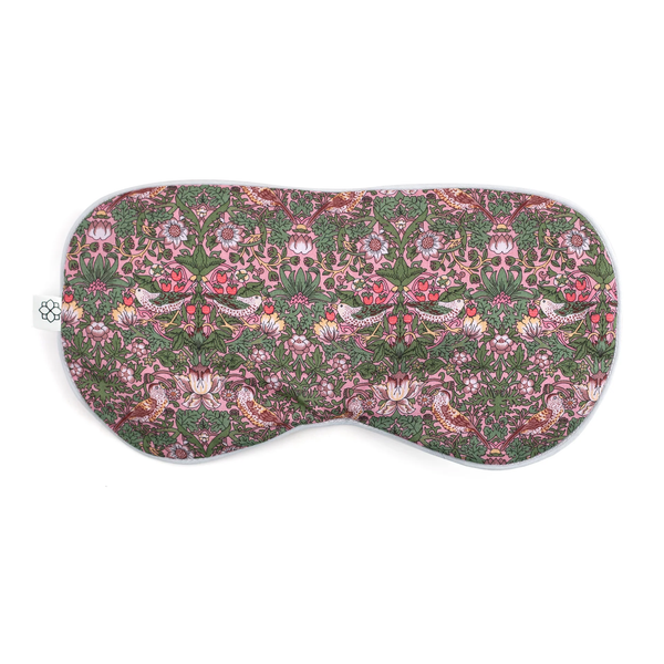 Luxury Aromatherapy Eye Mask - Strawberry Thief Pink