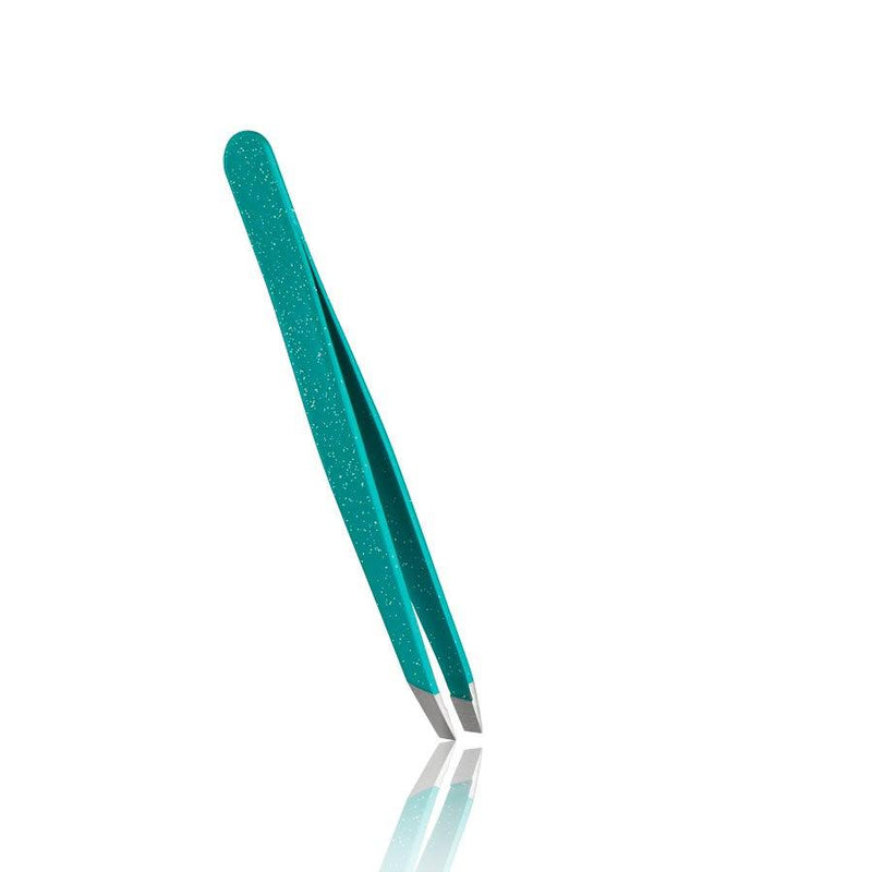 Tweezers Classic Green with glitter