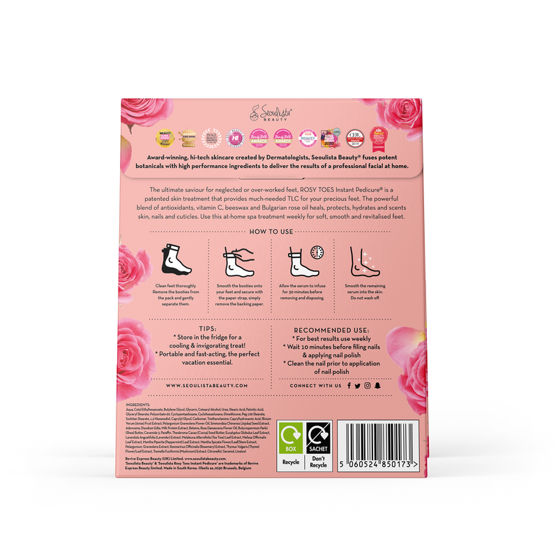 3-Pack Rosy Toes Instant Pedicure™