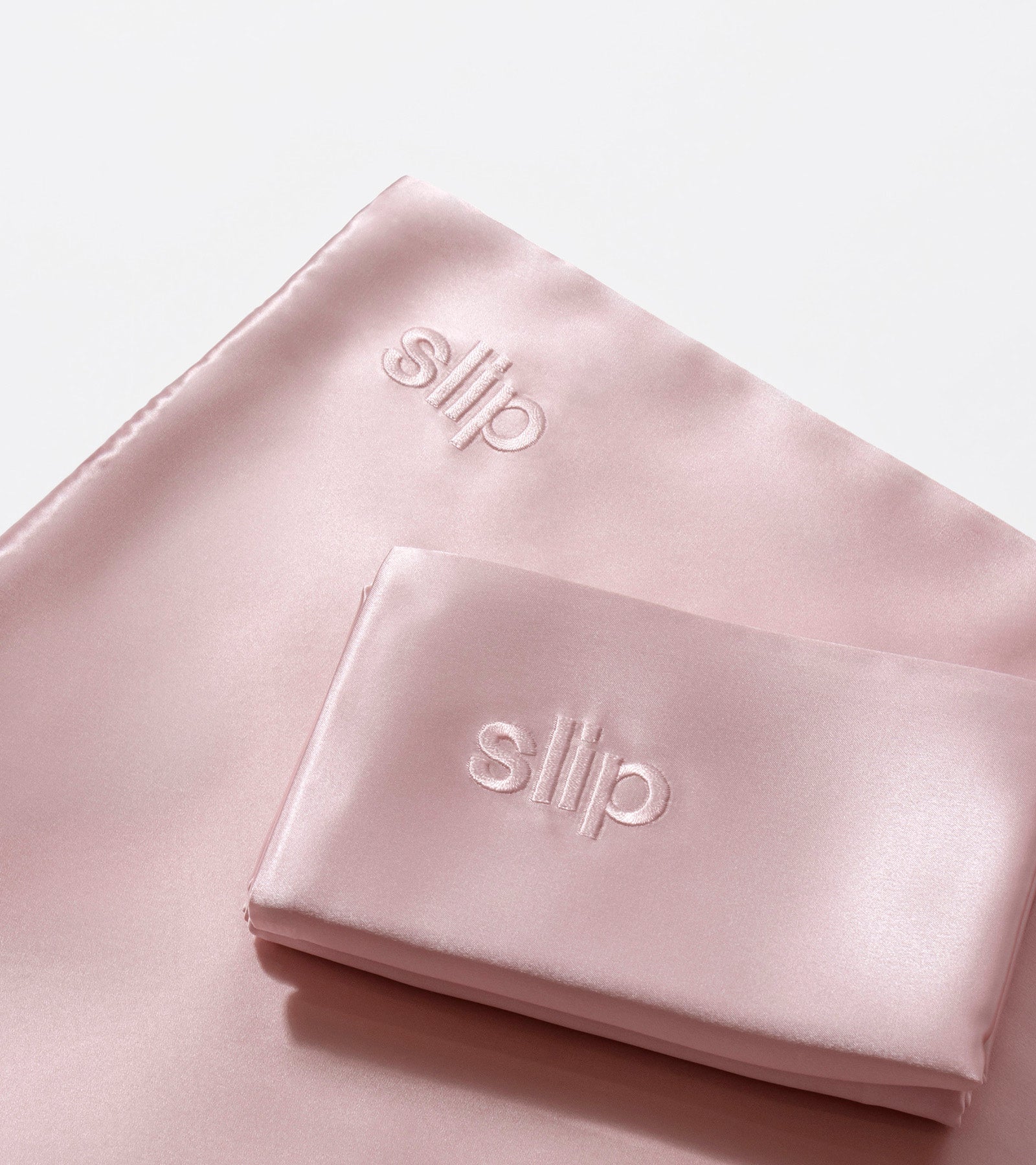 Slip pink pillowcase top